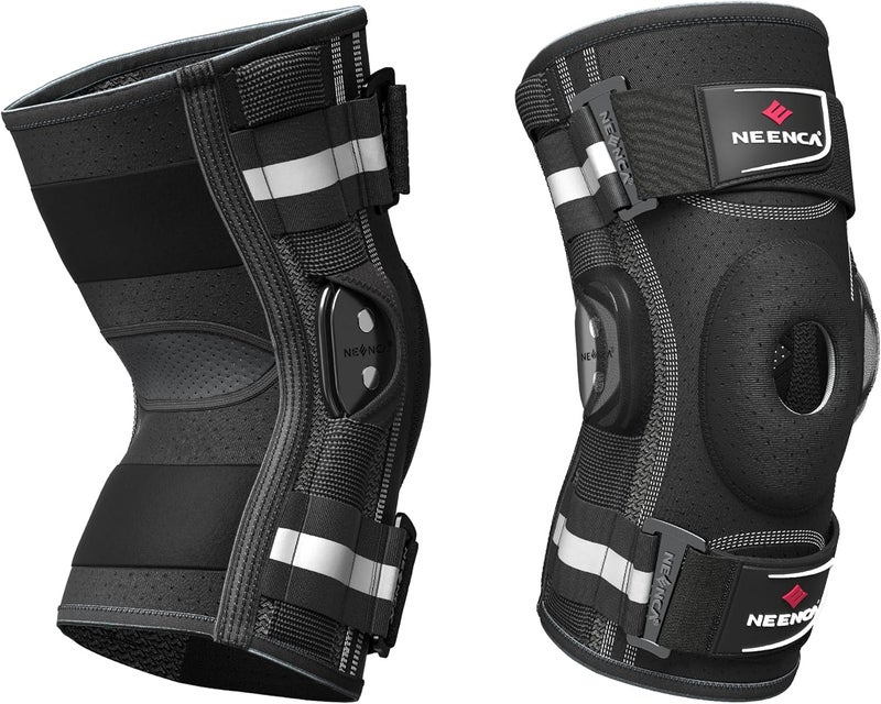 NEENCA Professional Knee Brace, Adjustable Hinged, with Removable Side Stabilizers, Strong Stability for Joint Pain Relief, Arthritis, Meniscus Tear, ACL, PCL, Runner, Sports - Image 3